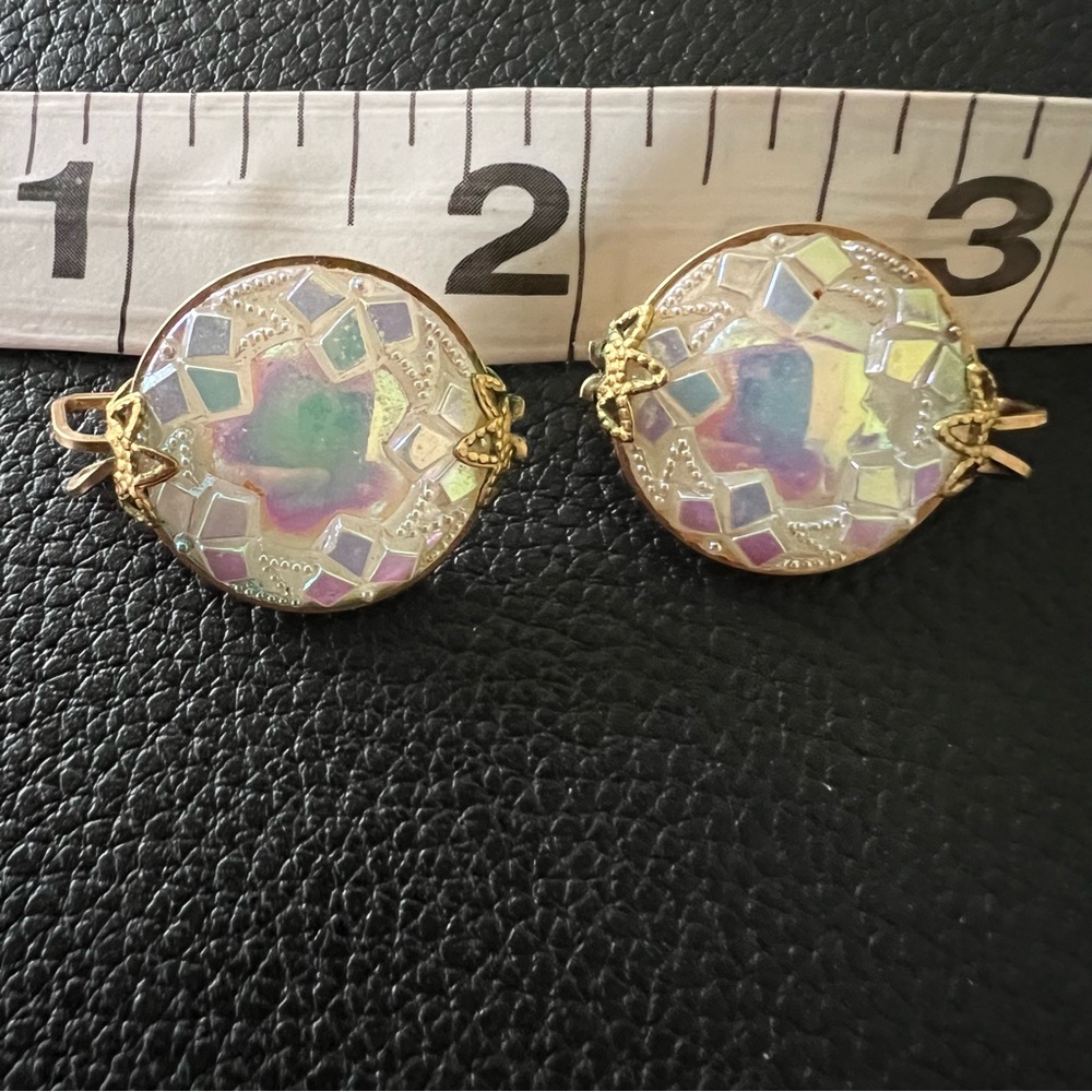 Shoe clips iridescence opaque vintage - Picture 6 of 6